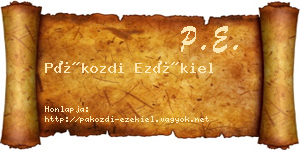 Pákozdi Ezékiel névjegykártya
